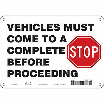 Safety Sign 7 inx10 in Vinyl