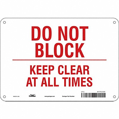 Safety Sign 7 in x 10 in Aluminum