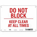 Safety Sign 7 in x 10 in Polyethylene