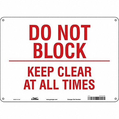 Safety Sign 10 in x 14 in Polyethylene