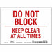 Safety Sign 5 in x 7 in Vinyl