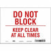 Safety Sign 7 in x 10 in Vinyl