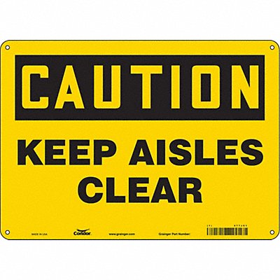 Safety Sign 10 in x 14 in Aluminum