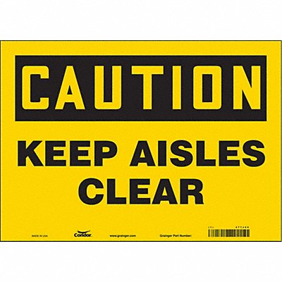 Safety Sign 10 in x 14 in Vinyl