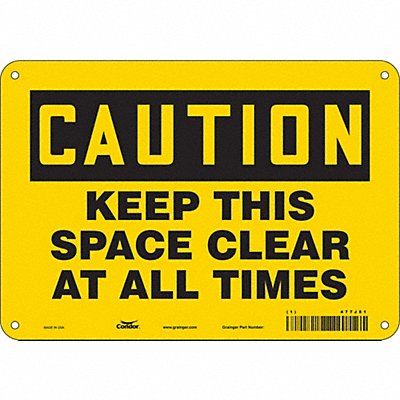 K1581 Safety Sign 7 in x 10 in Aluminum
