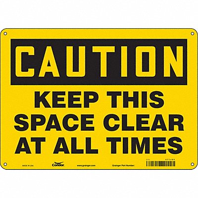 K1581 Safety Sign 10 in x 14 in Polyethylene
