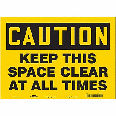 K1581 Safety Sign 10 in x 14 in Vinyl