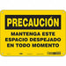 Safety Sign 7 in x 10 in Aluminum