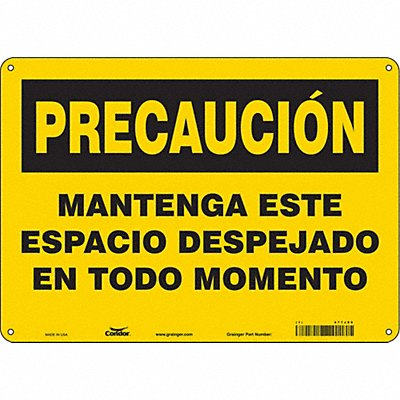 Safety Sign 10 in x 14 in Aluminum