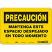 Safety Sign 7 in x 10 in Polyethylene