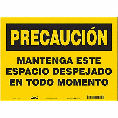 Safety Sign 10 in x 14 in Vinyl