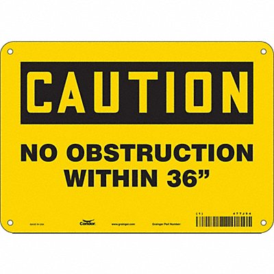 Safety Sign 7 in x 10 in Aluminum