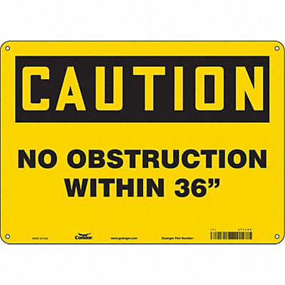 Safety Sign 10 in x 14 in Aluminum