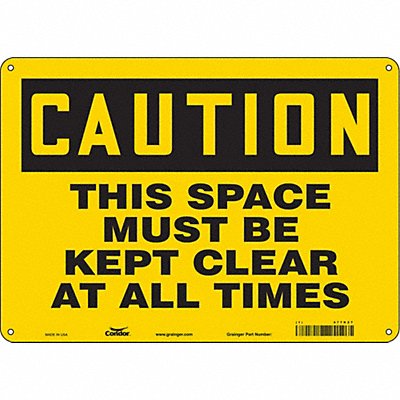 Safety Sign 10 in x 14 in Aluminum