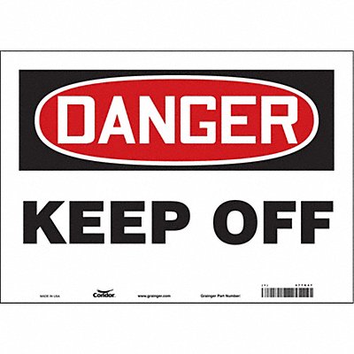 Safety Sign 10 in x 14 in Vinyl