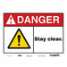 Safety Sign 10 in x 14 in Vinyl