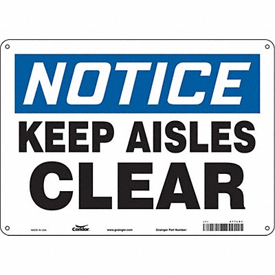Safety Sign 10 in x 14 in Aluminum
