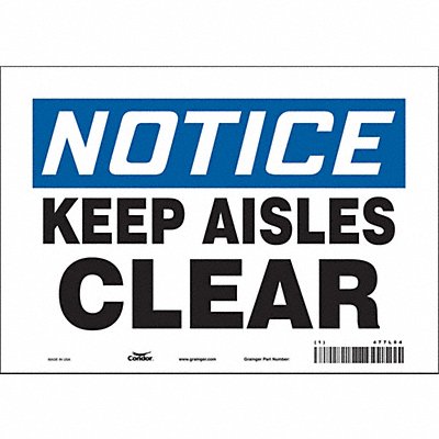 Safety Sign 7 in x 10 in Vinyl