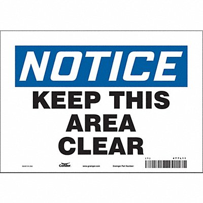 Safety Sign 7 in x 10 in Vinyl
