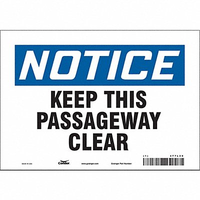 Safety Sign 7 in x 10 in Vinyl