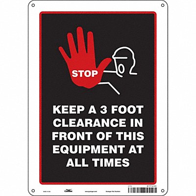 Safety Sign 14 in x 10 in Aluminum