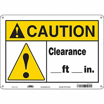 Safety Sign 10 inx14 in Polyethylene