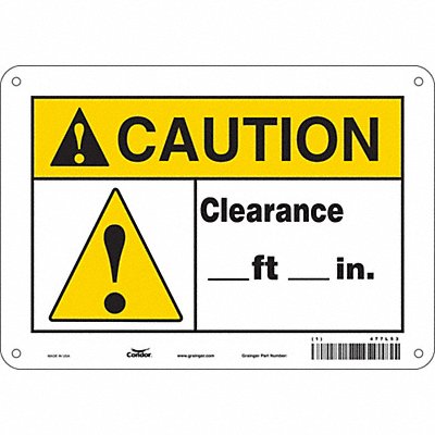 Safety Sign 7 in x 10 in Vinyl