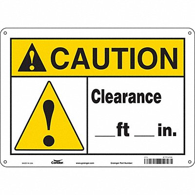 Safety Sign 10 inx14 in Vinyl