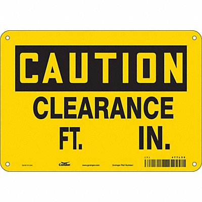 Traffic Sign 7 in x 10 in Aluminum