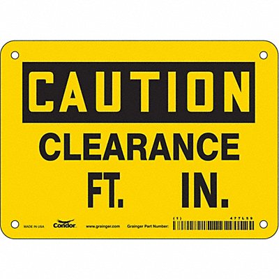 Safety Sign 5 in x 7 in Vinyl