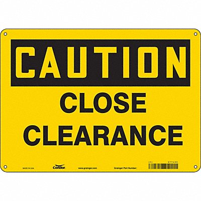 J6962 Safety Sign 10 in x 14 in Polyethylene