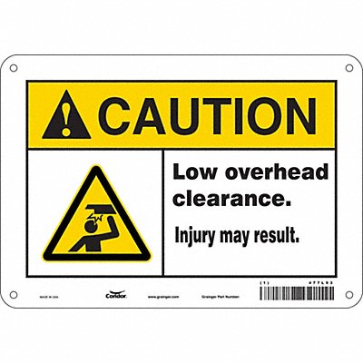 Safety Sign 7 inx10 in Polyethylene