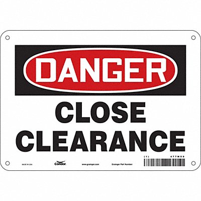 Safety Sign 7 in x 10 in Polyethylene