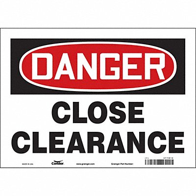 Safety Sign 10 in x 14 in Vinyl