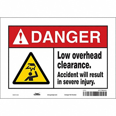 Safety Sign 7 in x 10 in Vinyl
