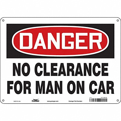 Safety Sign 10 inx14 in Polyethylene