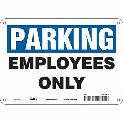 Employee Parking Sign 7 x 10 