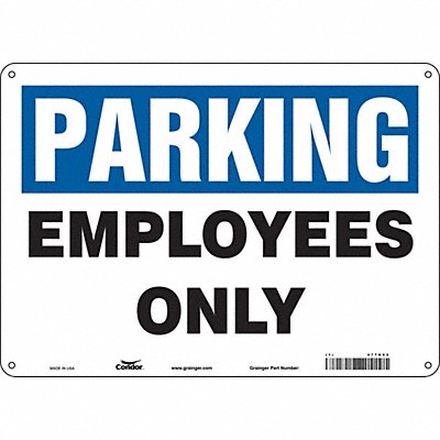 Employee Parking Sign 10 x 14 