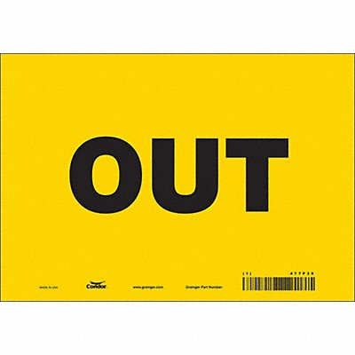 K1481 Safety Sign 7 in x 10 in Vinyl