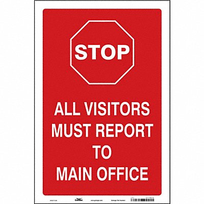 Safety Sign 18 in x 12 in Vinyl