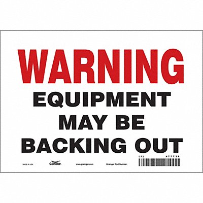 K1536 Safety Sign 7 in x 10 in Vinyl
