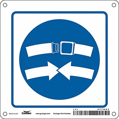 Safety Sign 6 inx6 in Polyethylene