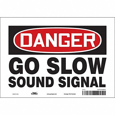 Safety Sign 7 in x 10 in Vinyl