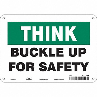 Safety Sign 7 inx10 in Polyethylene