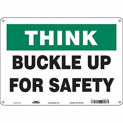 Safety Sign 10 inx14 in Polyethylene