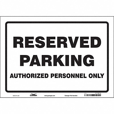 Reserved Parking Sign 10 x 14 