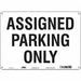 Assigned Parking Sign White 10 x 14 