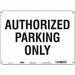 Authorized Parking Sign White 10 x 14 