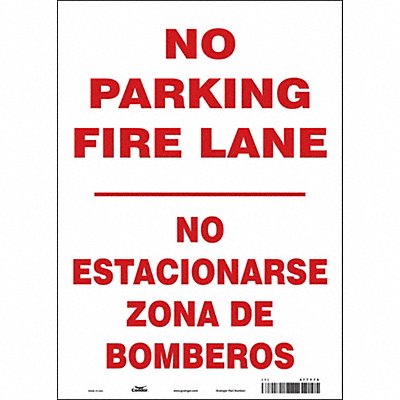 Fire Lane No Parking Sign 14 x 10 