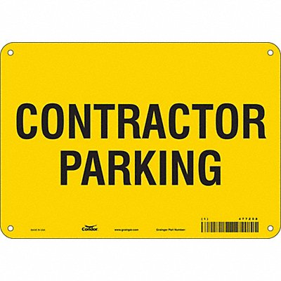 Contractor Parking Sign 7 x 10 